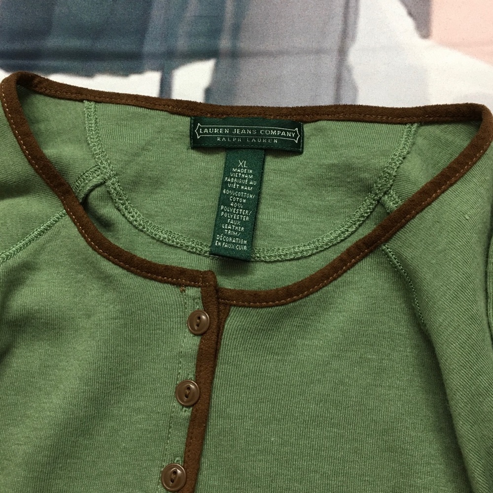 NEW Ralph Lauren Jersey Knit Olive Long sleeve Tee - Picture 12 of 13